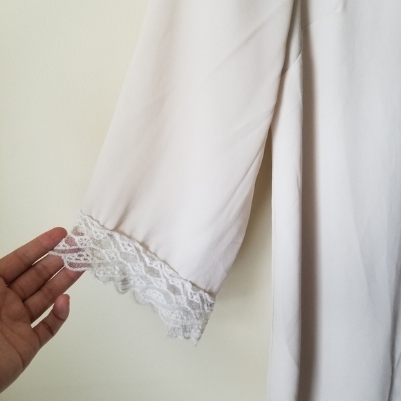 Astr Boho Mini Dress Scoop Neck Open Back In Cream Size Small EUC - Picture 9 of 13